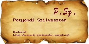 Potyondi Szilveszter névjegykártya