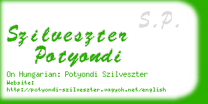 szilveszter potyondi business card